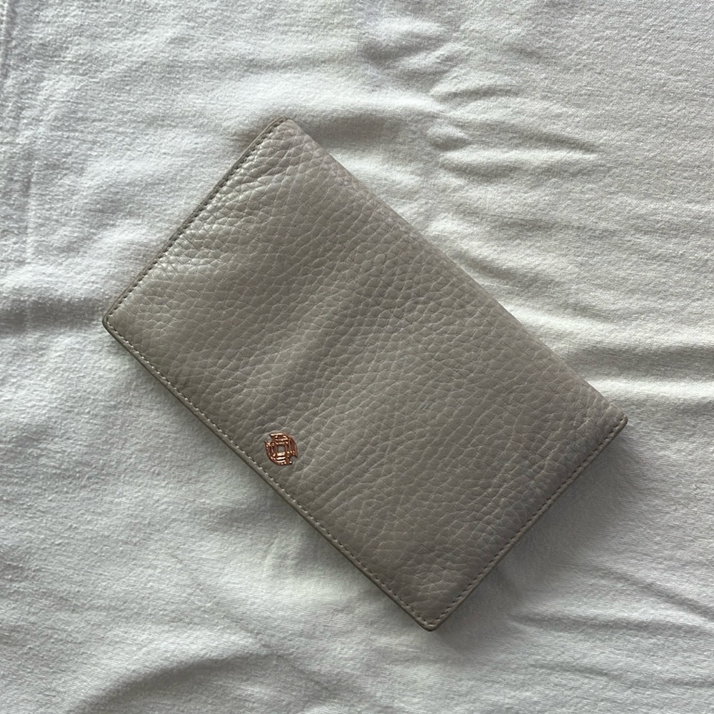 Dagne Dover cream color leather wallet matches crossbody bag sold separately